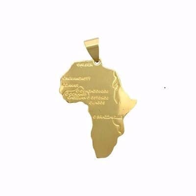 Africa Map Pendant Necklace  (TF) - ebrook lael