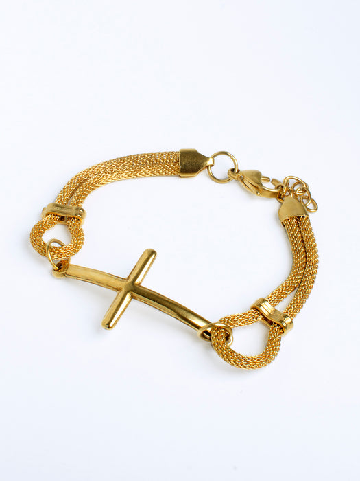 MESH-THING  CROSS bracelet (TF) - ebrooklael