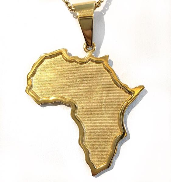 Dainty Africa Map Pendant ONLY  (TF) - ebrook lael