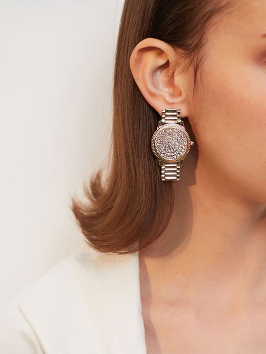 Windy Watch Drop Earrings  (N-TF)