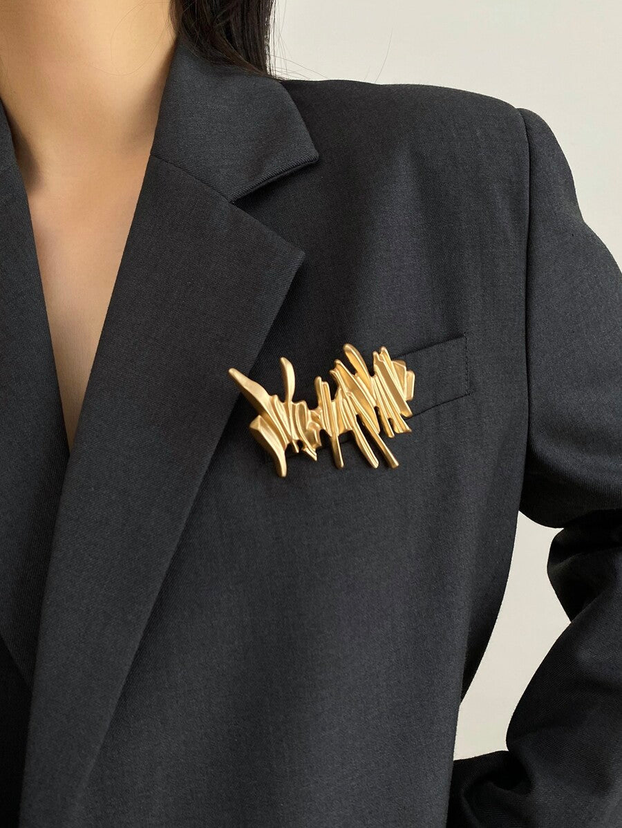 Irregular Metal Brooch