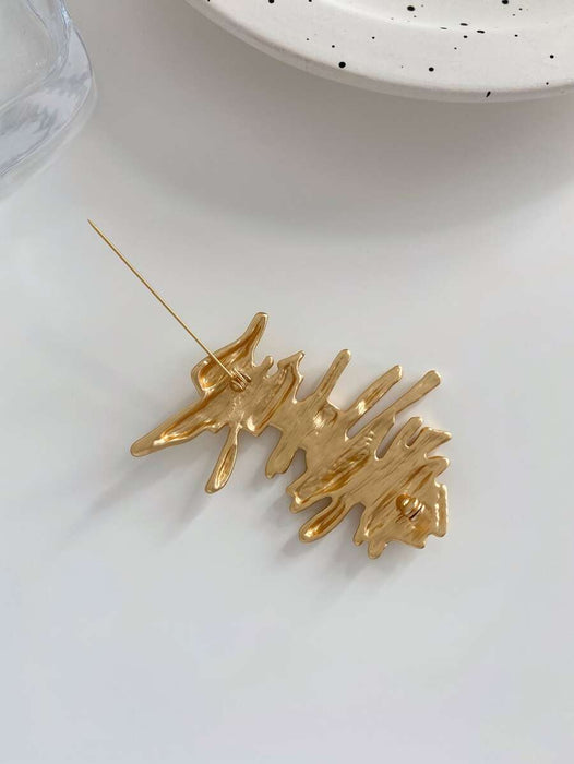 Irregular Metal Brooch