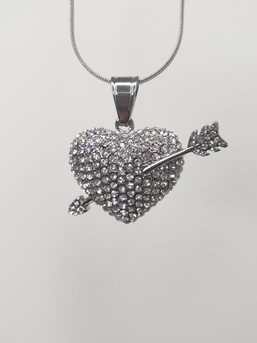 Heart with Arrow Pendant necklace-Large (TF) - ebrook lael