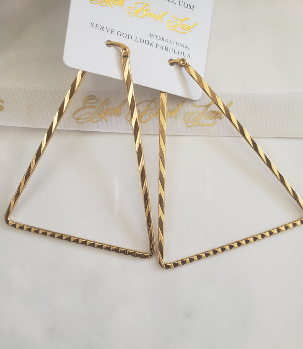 Geo Triangle earring Hoops (TF) - ebrook lael