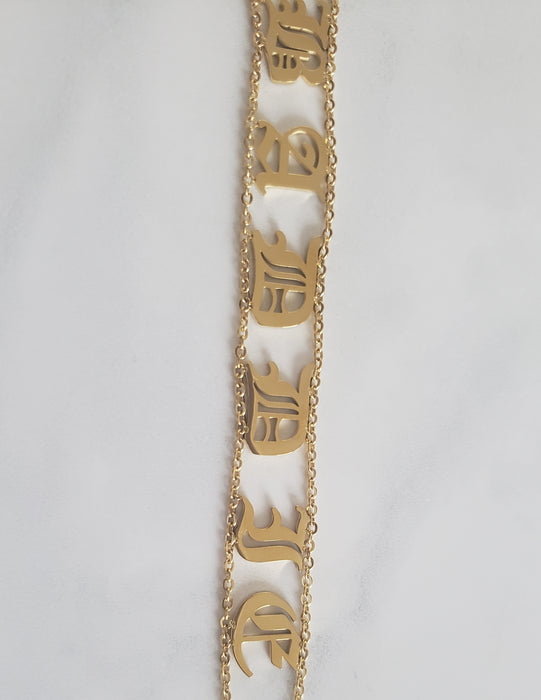 BADDIE old English Choker 18k (TF) - ebrook lael