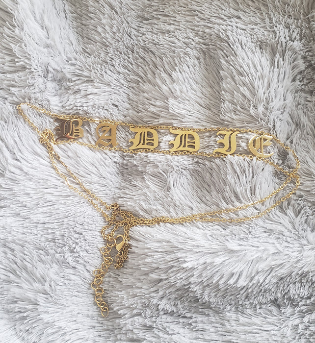 BADDIE old English Choker 18k (TF) - ebrook lael