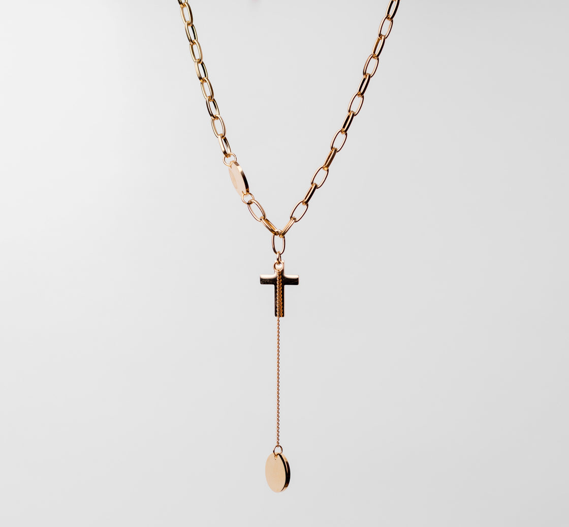 CROSS CHOKER Necklace 16' (TF) – EbrookLael