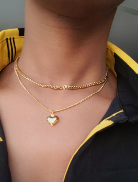 JUNE HEART  CHOKER Necklace 13'' (TF)