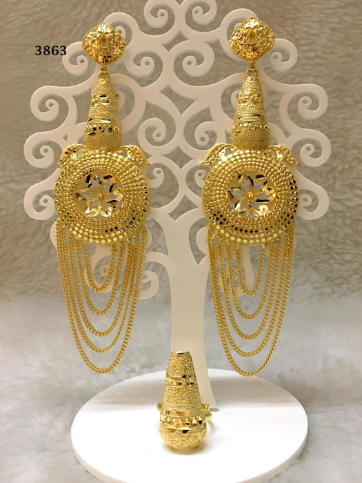 Advika Jhumka Gold Plated Earring  (TF)