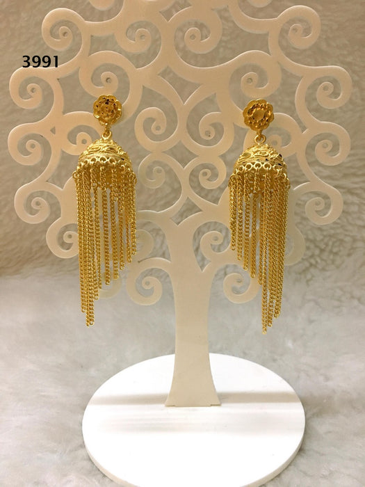 Kim Jhumka Gold Plated Earring  (TF)