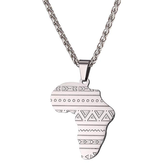 Mystic symbols Africa Map Pendant Necklace  (TF) - ebrook lael