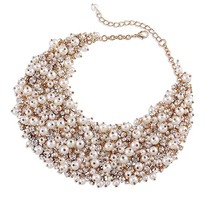 Lula glitz and glam pearl statement necklace (N-TF) - ebrook lael