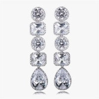 Lilly chandelier drop earrings- zirconia - ebrooklael