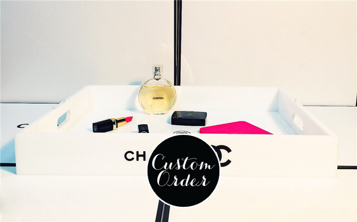 Acrylic Luxe Tray - white - ebrooklael