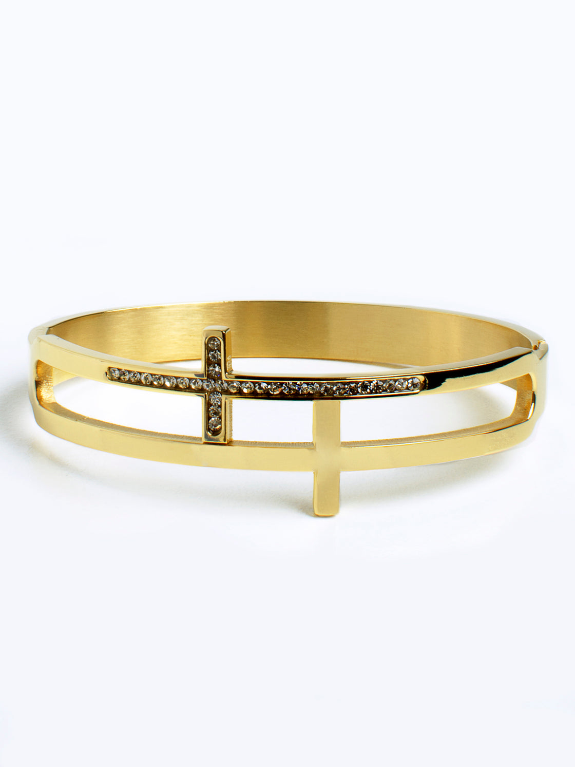 Double CROSS bangle (TF) - ebrooklael