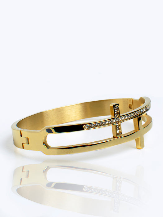 Double CROSS bangle (TF) - ebrooklael