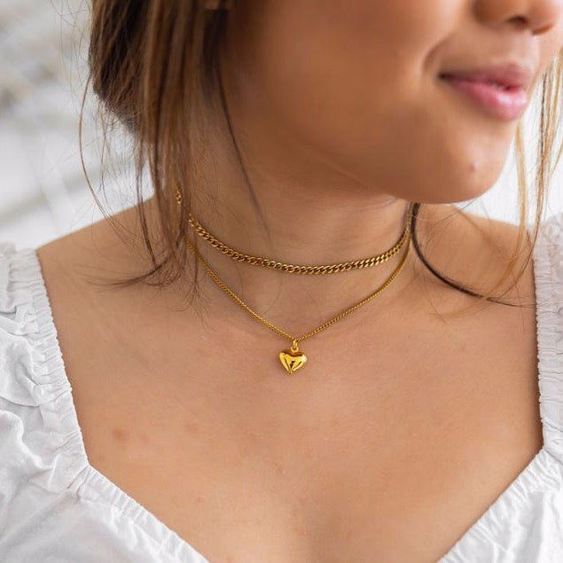 JUNE HEART  CHOKER Necklace 13'' (TF)