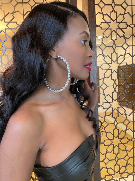 Huge Bling Hoop earrings