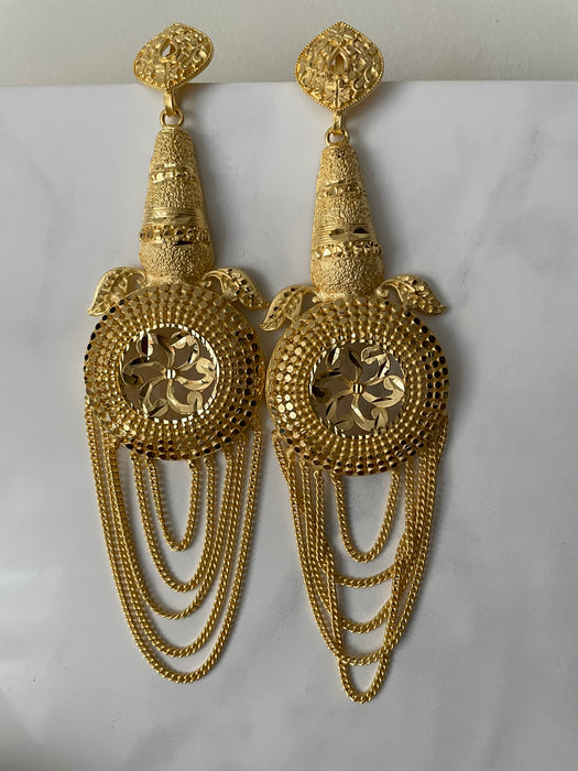 Advika Jhumka Gold Plated Earring  (TF)