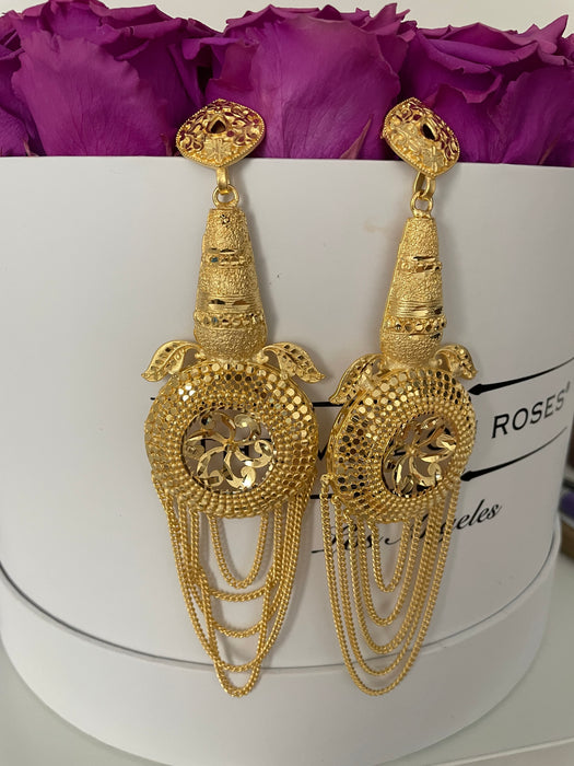 Advika Jhumka Gold Plated Earring  (TF)