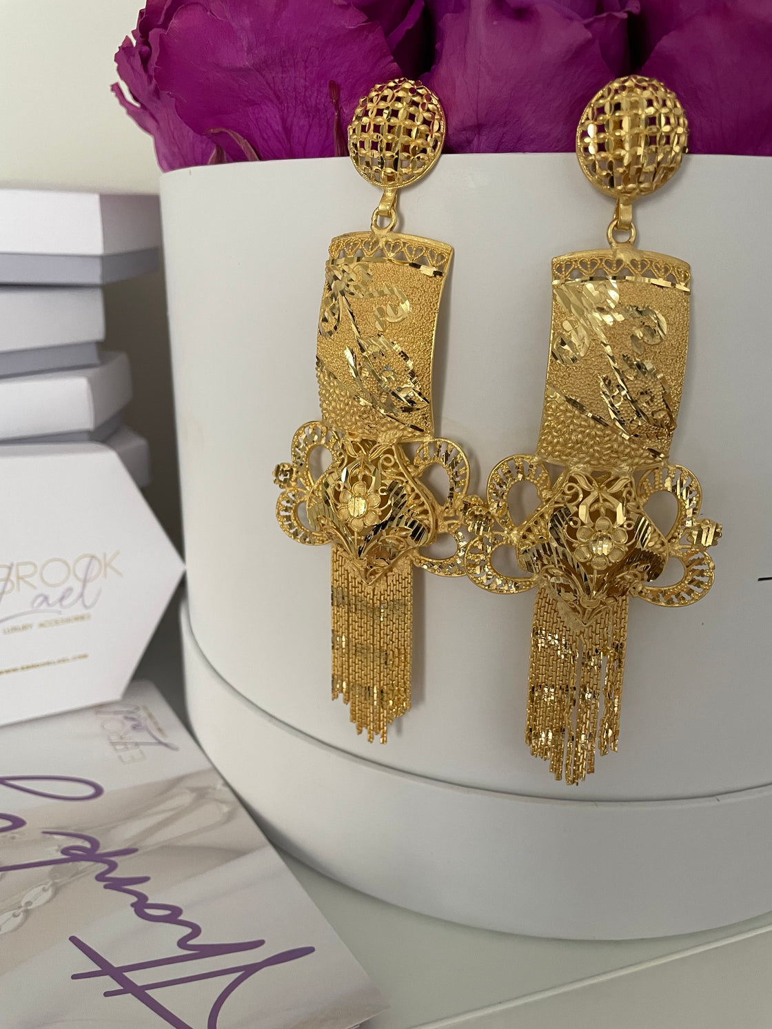 Brinda Jhumka Gold Plated Earring  (TF)