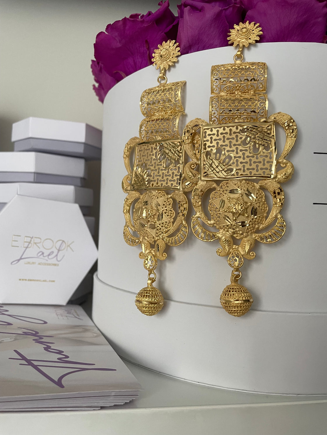 Sow-mia Jhumka Gold Plated Earring  (TF)