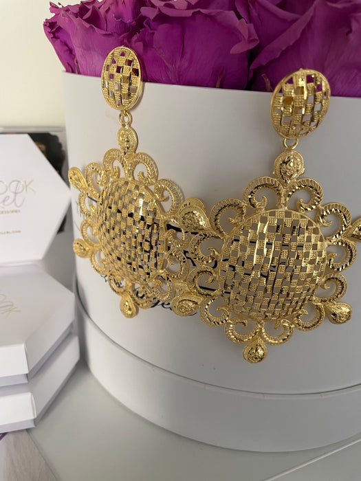 Korey Jhumka Gold Plated Earring  (TF)