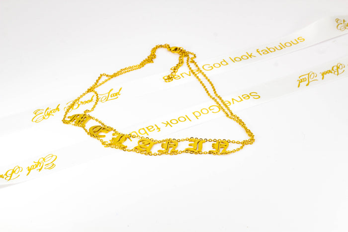 Mel·a·nin old English Choker 18k (TF)