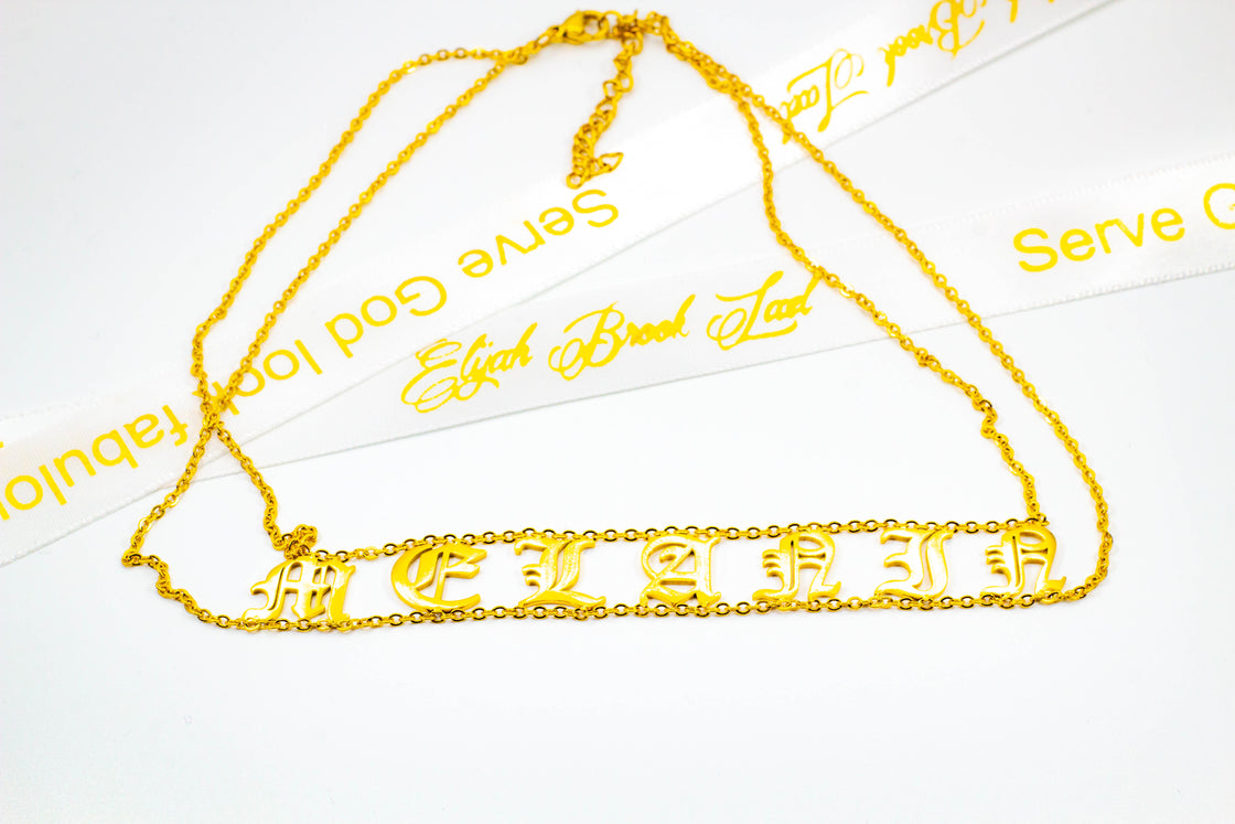 Mel·a·nin old English Choker 18k (TF)