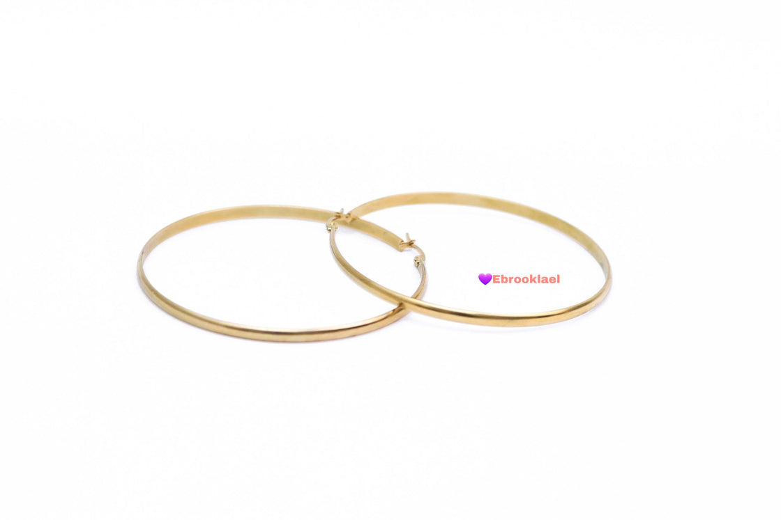 Lee Lee medium Gold hoops (TF) - ebrook lael
