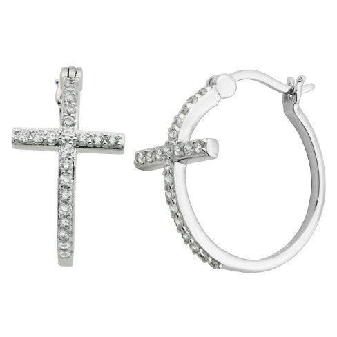 Saint Cross Hoop earrings (TF) - ebrook lael