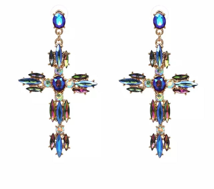 Atarah cross jewel earrings - ebrook lael