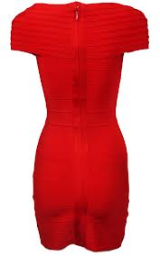 Scarlee red bandage dress - ebrooklael