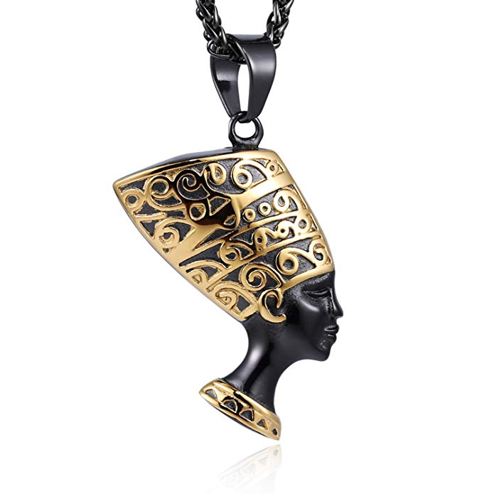Melanin Queen Nefertiti Pendant Necklace  (TF) - ebrook lael