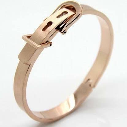 Belt Buckle rose gold bangle (TF) - ebrook lael